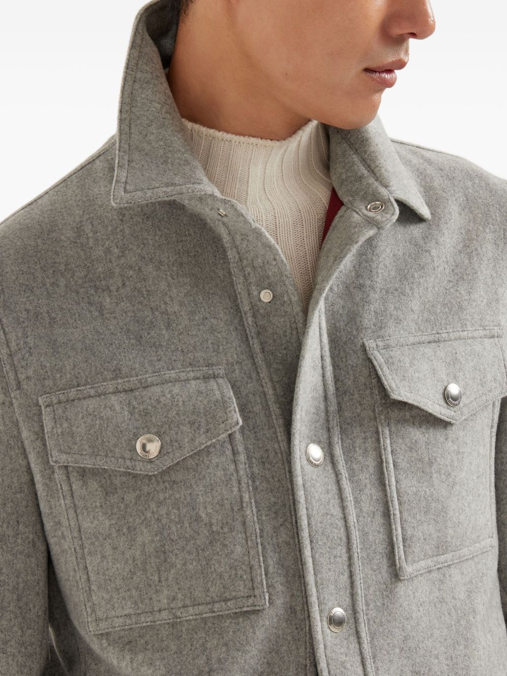 Long Sleeved Shirt Jacket MT4016549 CMD05 BRUNELLO CUCINELLI