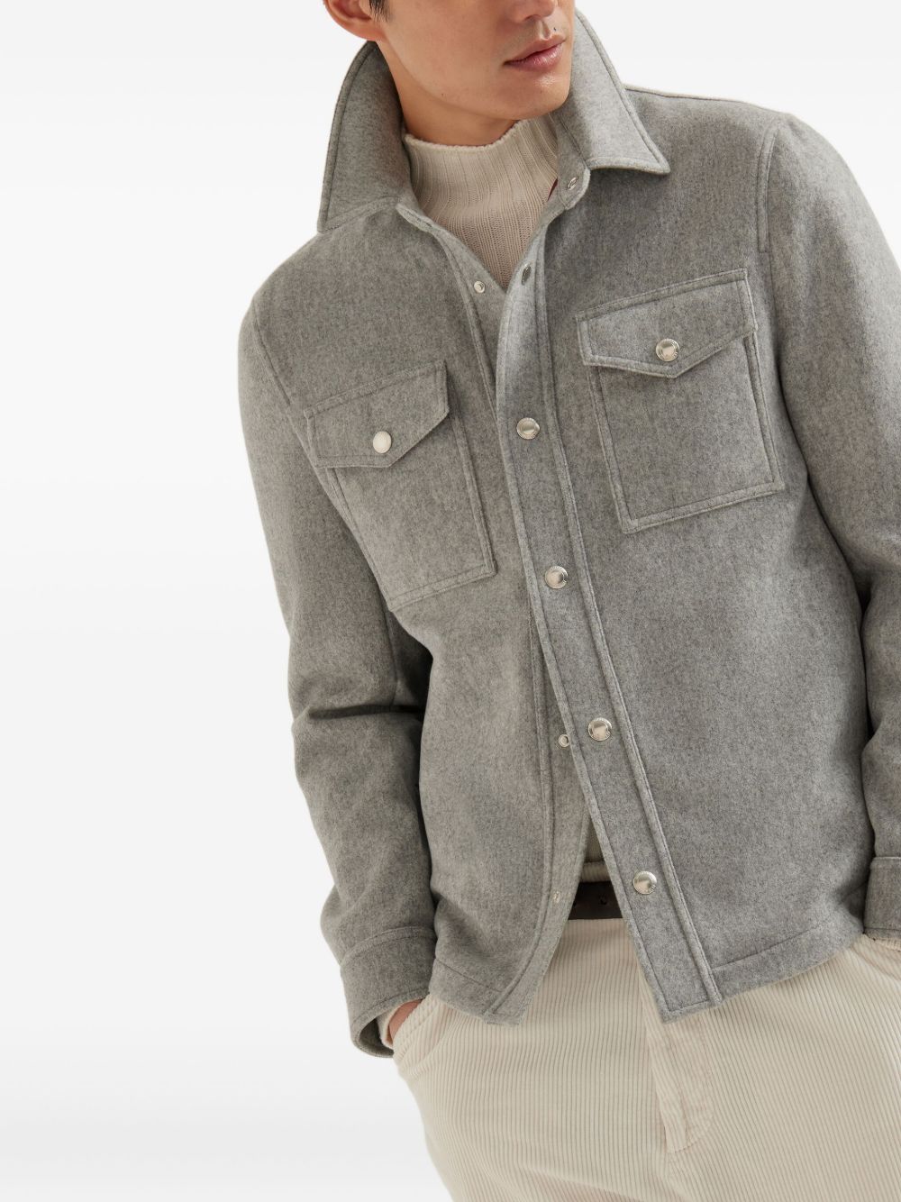 Long Sleeved Shirt Jacket MT4016549 CMD05 BRUNELLO CUCINELLI