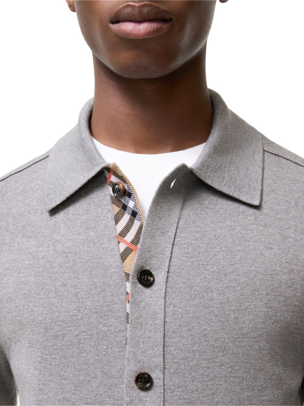 Check Trim Wool Cardigan 8127692 A1345 BURBERRY