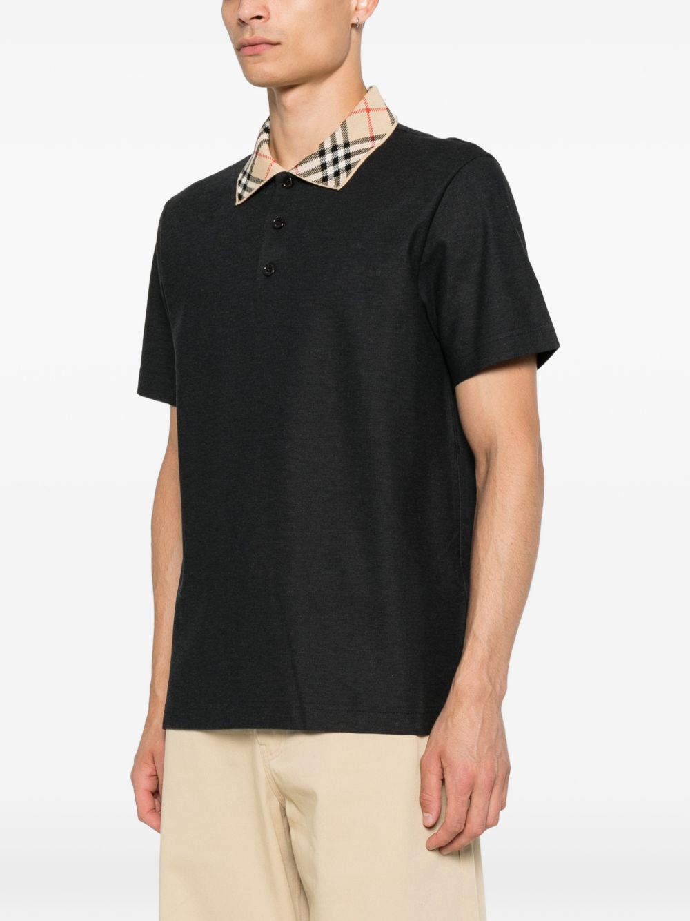 check-collar cotton polo shirt 8133201 A2136 BURBERRY