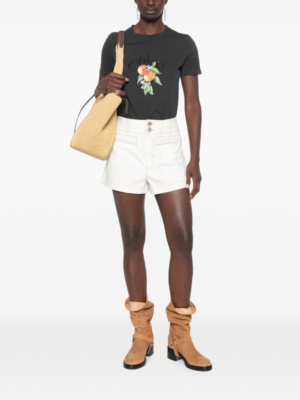 Logo T-shirt in cotton jersey CH26AJH08988 070 CHLOÉ