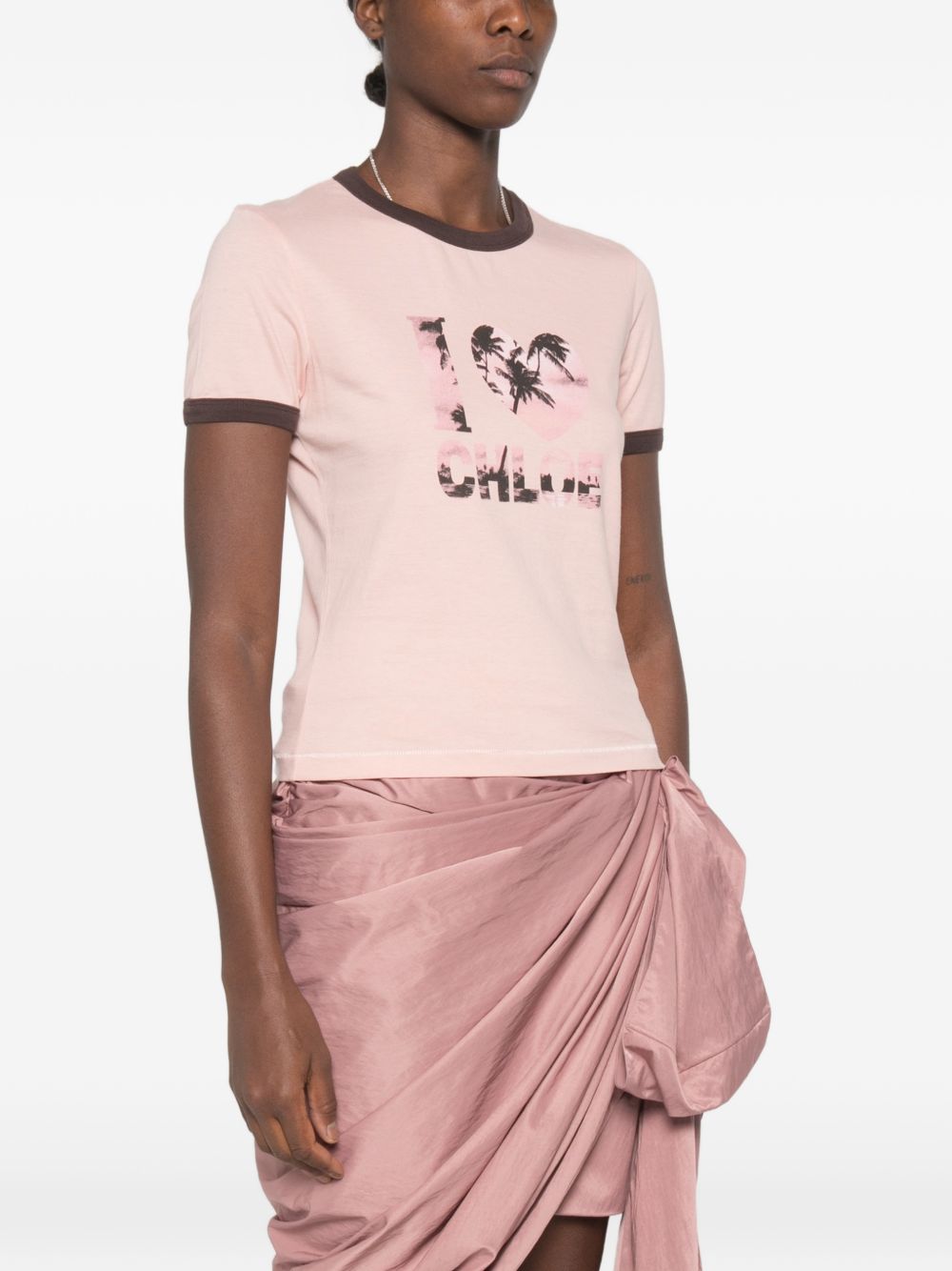 Logo-print cotton T-shirt CH26AJH26280 6D5 CHLOÉ