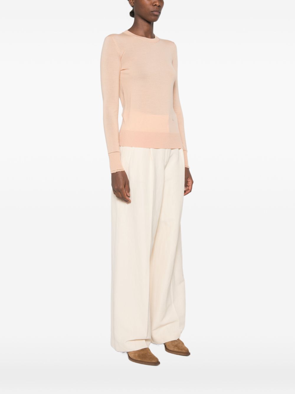 Fine-knit crew-neck sweater CH26AMP39540 6H1 CHLOÉ