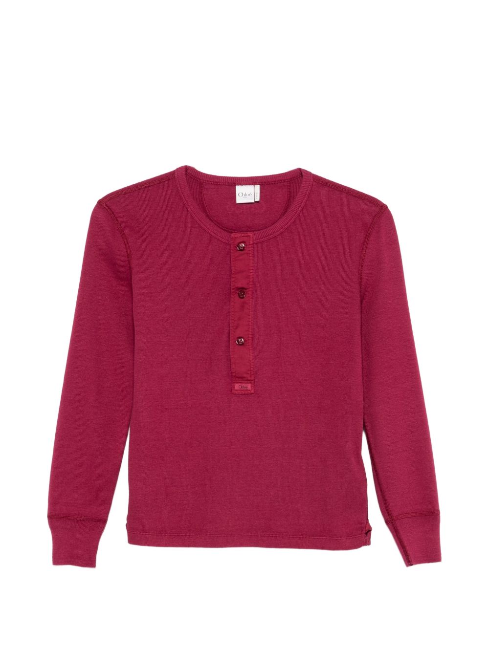 Button-placket long-sleeve top CH26WJH30089 6BH CHLOÉ