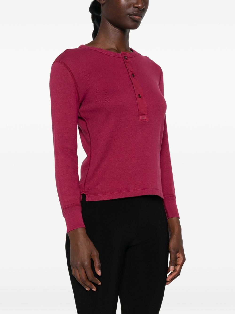 Button-placket long-sleeve top CH26WJH30089 6BH CHLOÉ