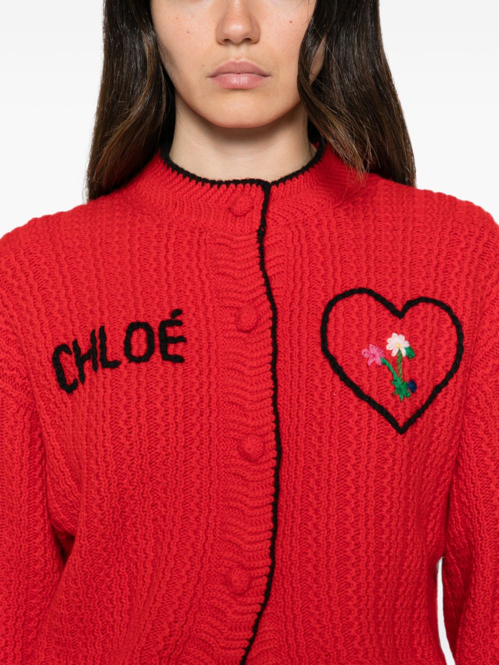 "Heart" cardigan CH26WMC12710 632 CHLOÉ