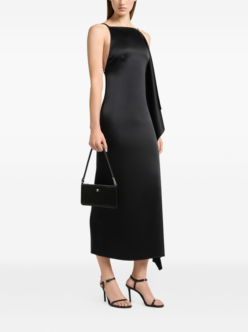 Zipped satin pouch 326GPM035VI0061 9999 COURRÈGES