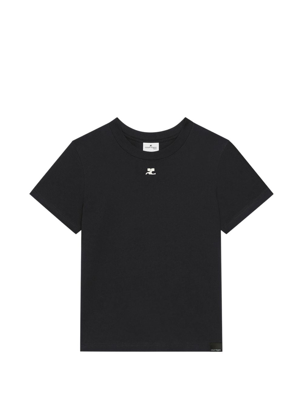 Logo-embroidered T-shirt 326JTS217JS0233 9999 COURRÈGES