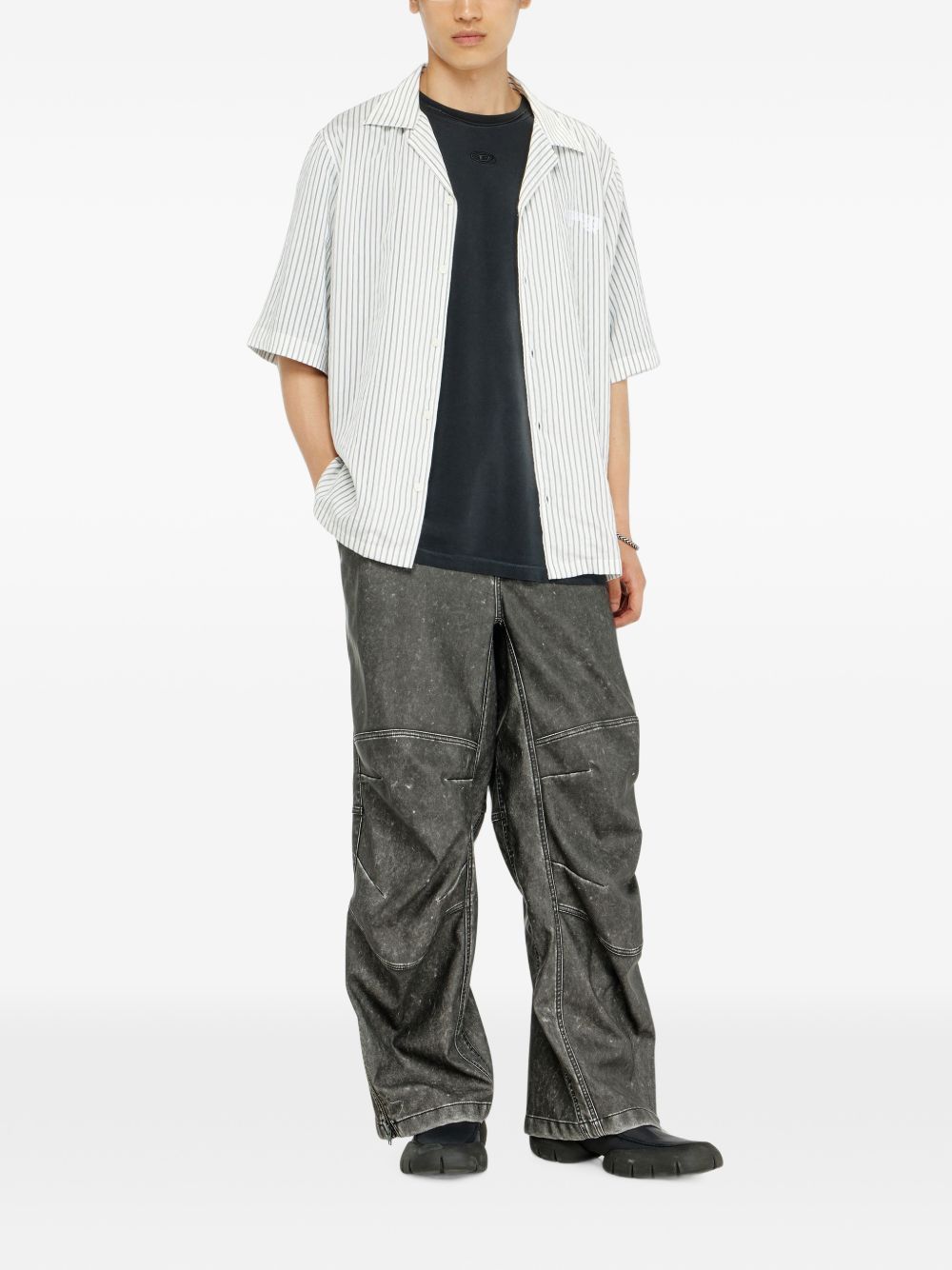 faded T-shirt with ripped pocket A22830 0EFBQ900 DIESEL
