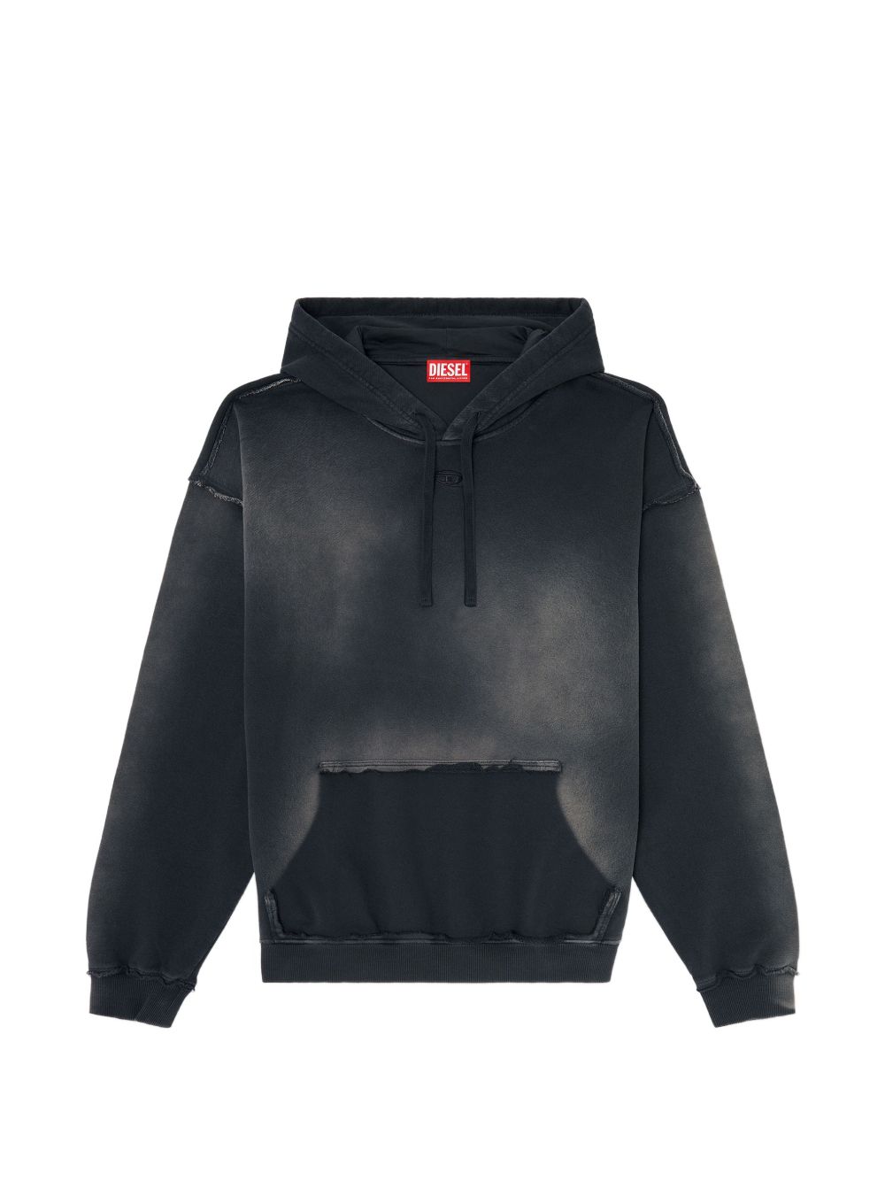 Faded hoodie with frayed details A22831 0EFBR900 DIESEL