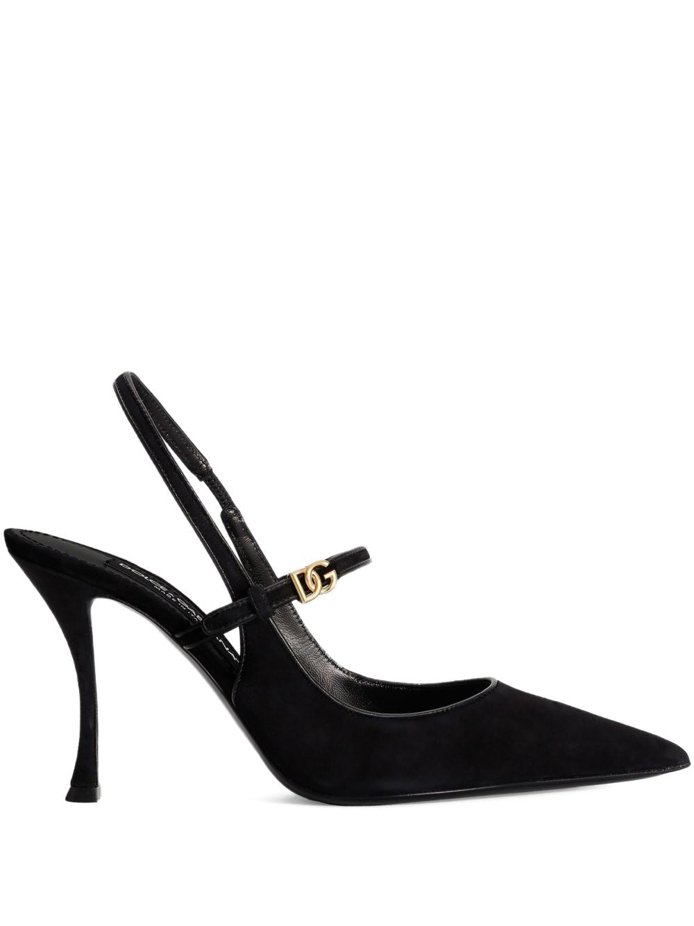 Suede and nappa leather slingback CG0974 AQ1348B956 DOLCE & GABBANA