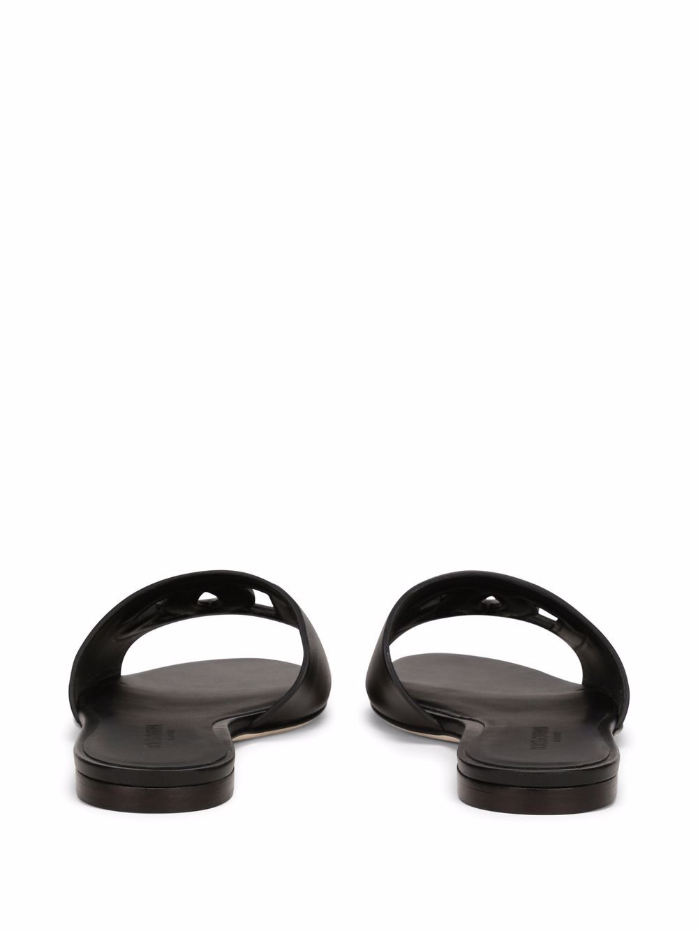 Calfskin slides with DG logo CQ0436 AY32980999 DOLCE & GABBANA