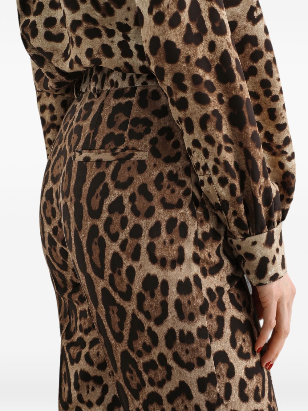 High-waisted pants in wool FTAM2T FSBAVHY13M DOLCE & GABBANA