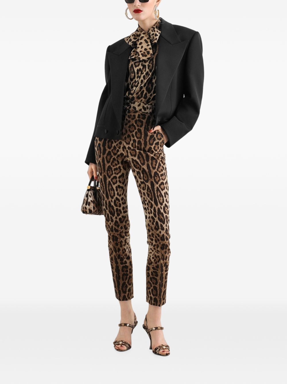 High-waisted pants in wool FTAM2T FSBAVHY13M DOLCE & GABBANA