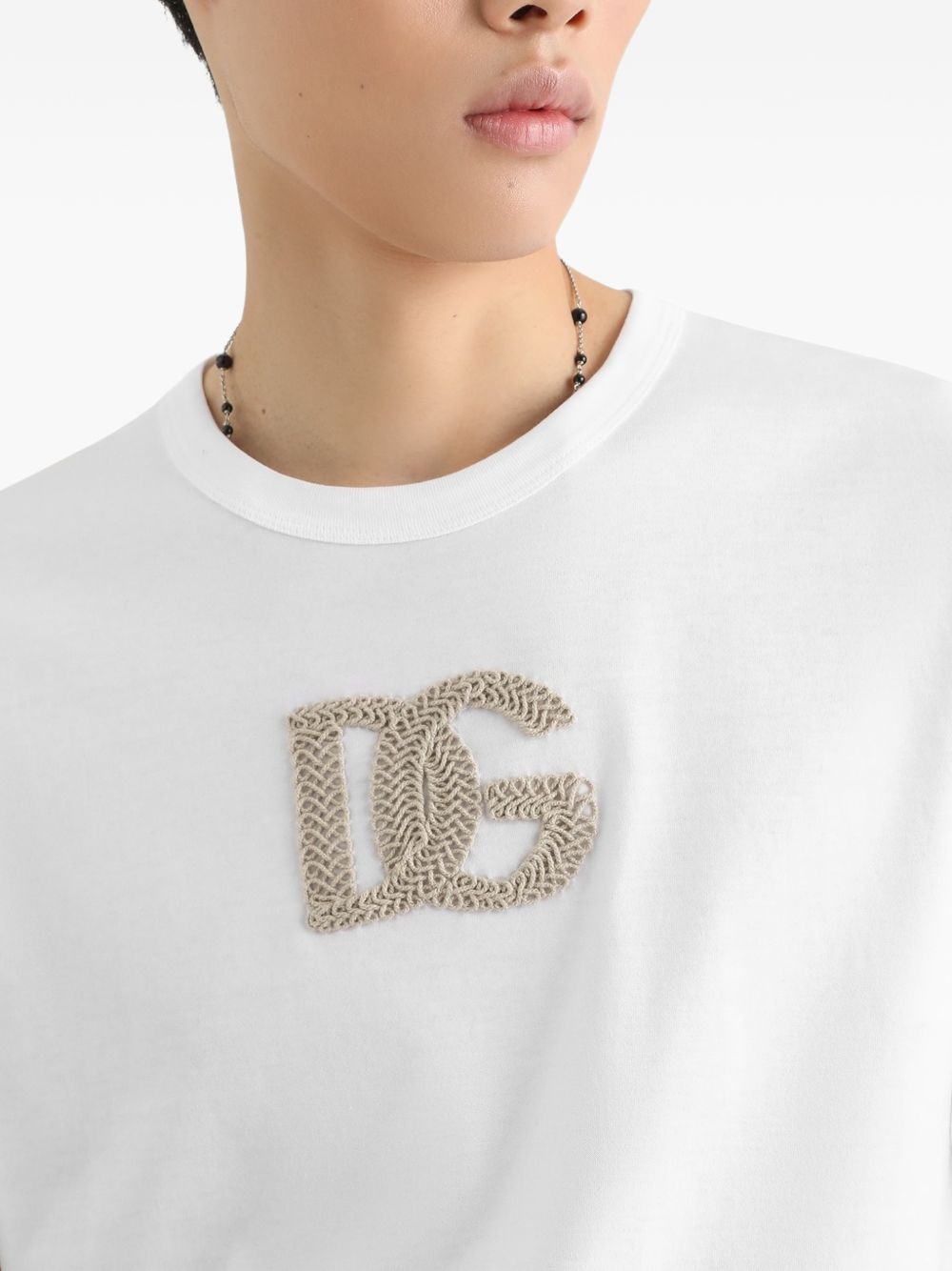 Cotton t-shirt with patch G8PV1Z G7Q1YW0800 DOLCE & GABBANA