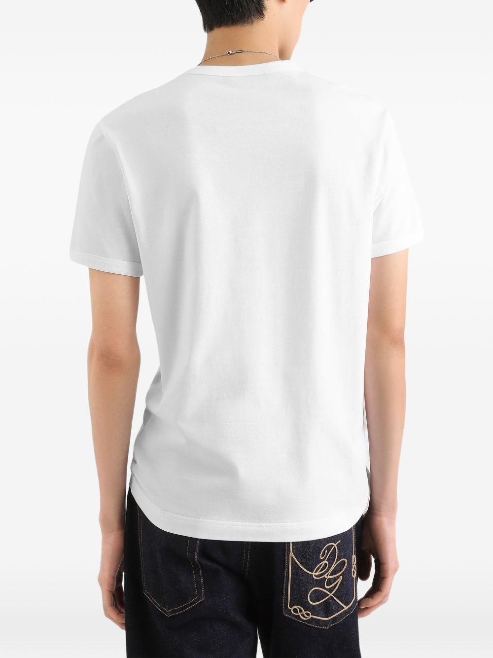 Cotton t-shirt with patch G8PV1Z G7Q1YW0800 DOLCE & GABBANA