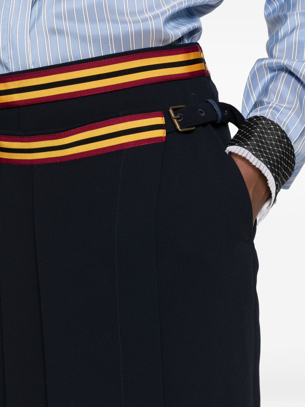 Pleated layered crepe trousers 010932 4210509 DRIES VAN NOTEN