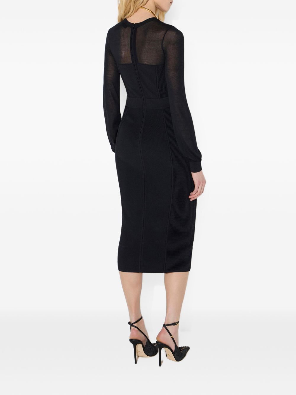 Knitted dress with 3D effects AM53B67E2 110 ELISABETTA FRANCHI