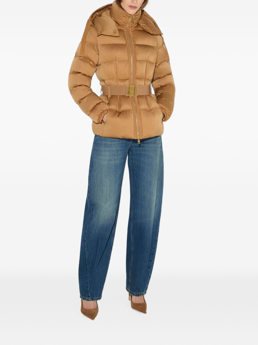down jacket in voile fabric PI92D66E2 AI6 ELISABETTA FRANCHI