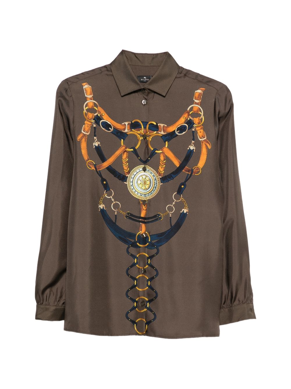 Belt-print silk shirt WRIA0019 AK1FEX0825 ETRO