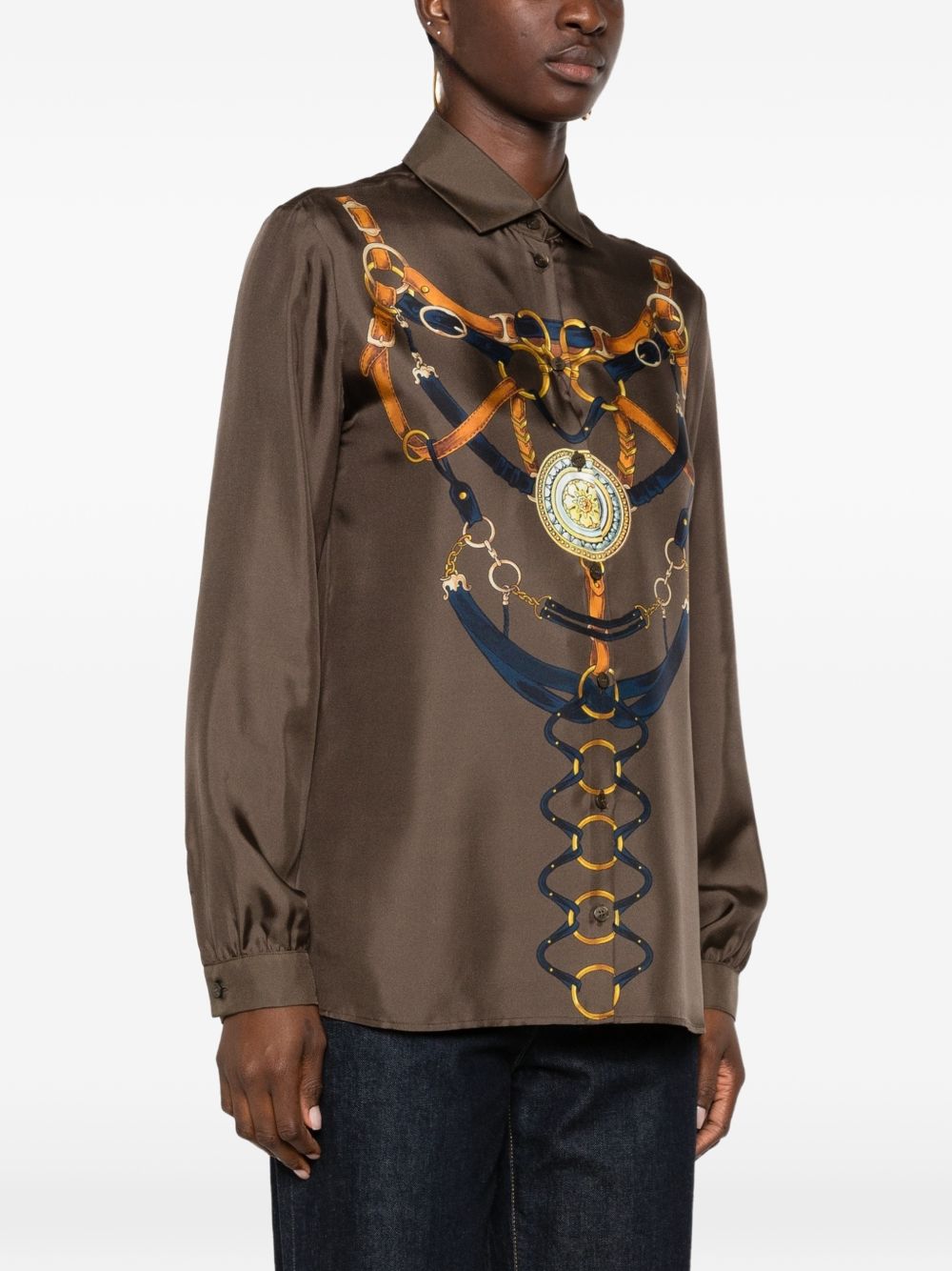 Belt-print silk shirt WRIA0019 AK1FEX0825 ETRO