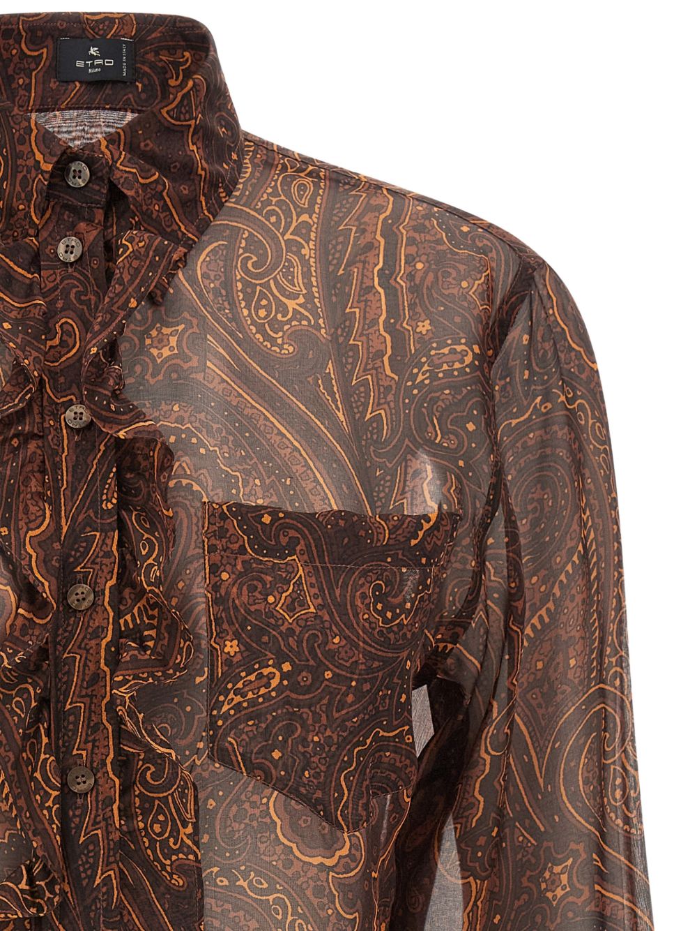 Paisley-print ruffled shirt WRIA0118 99SA124X0865 ETRO