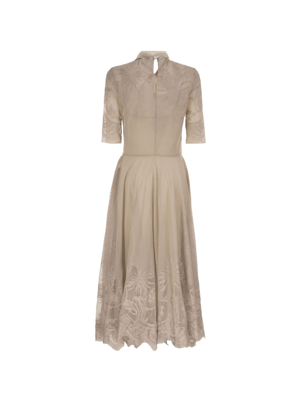 lace-overlay pussy-bow midi dress ABD216F141 M3430164 FABIANA FILIPPI
