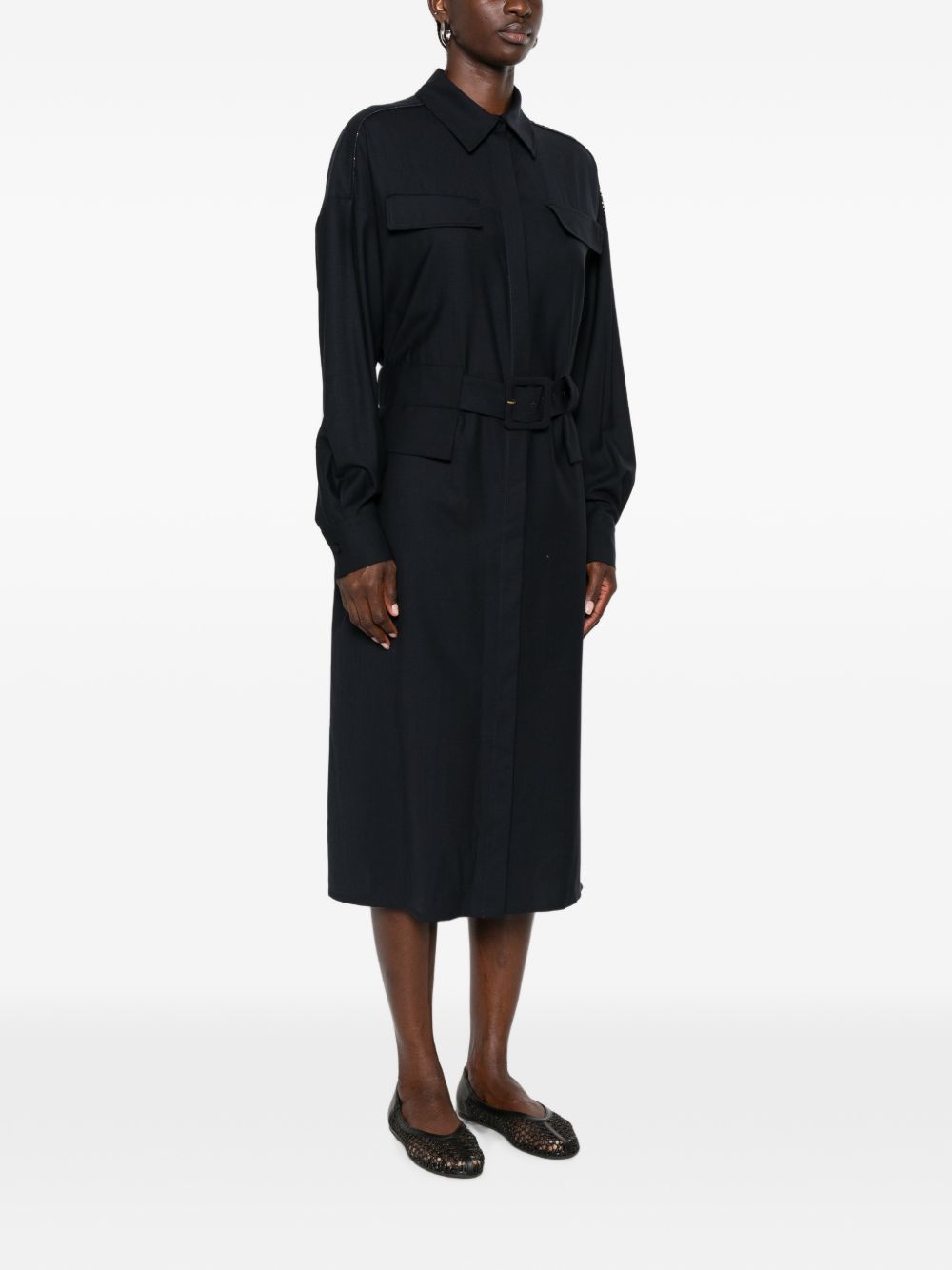 belted chest-pockets midi dress ABD216F371M298 5146 FABIANA FILIPPI