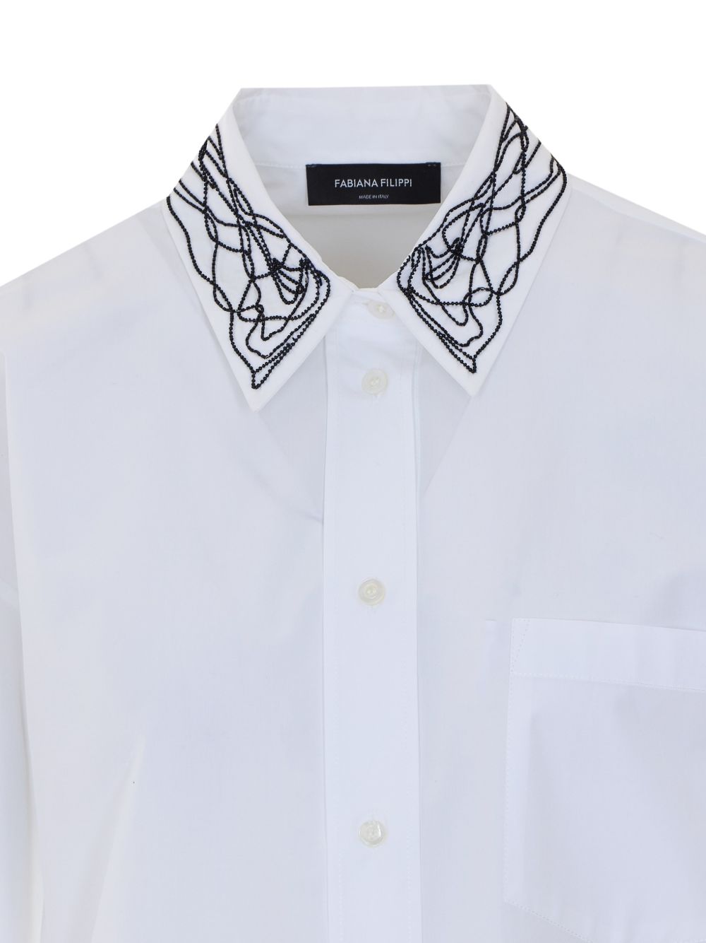 Embellished collar boyfriend shirt CAD216F416M269 VR1 FABIANA FILIPPI