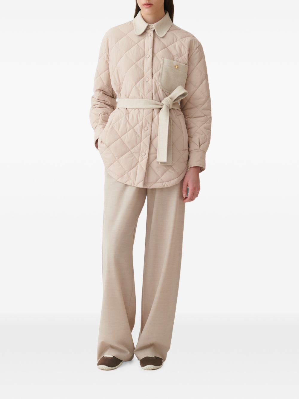 Diamond-quilted belted jacket CTD216F188M316 0164 FABIANA FILIPPI