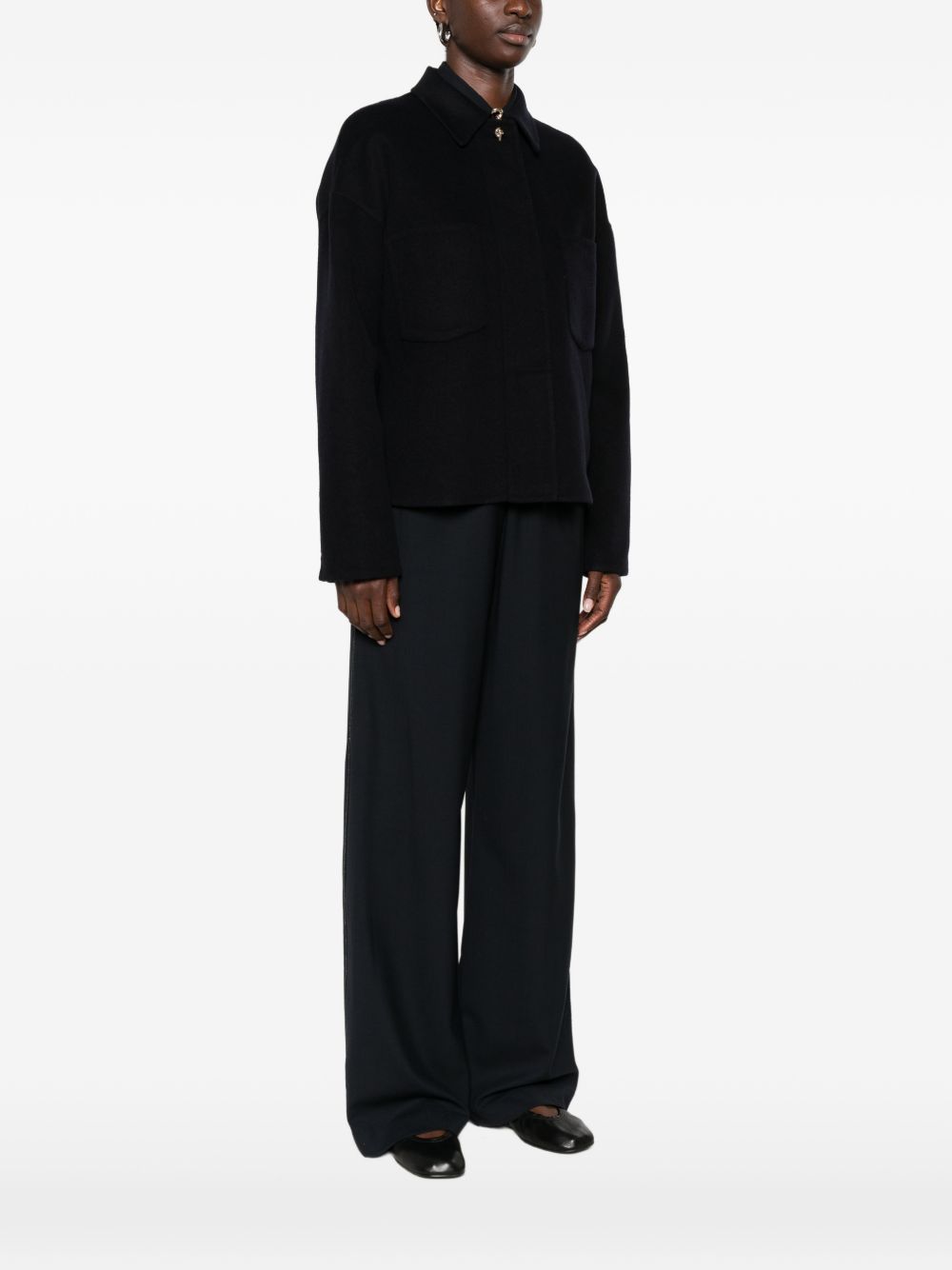 hardware-detail drop-shoulder coat CTD216F196M261 5146 FABIANA FILIPPI