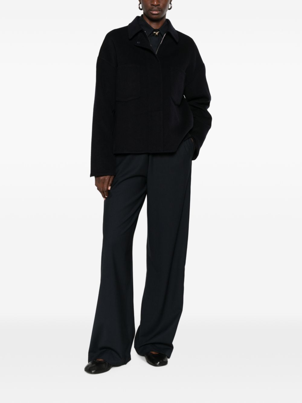 hardware-detail drop-shoulder coat CTD216F196M261 5146 FABIANA FILIPPI