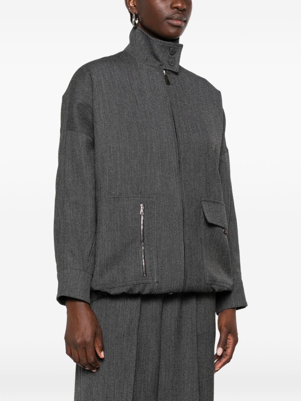 zip-up high-neck coat CTD216F202M267 VR2 FABIANA FILIPPI