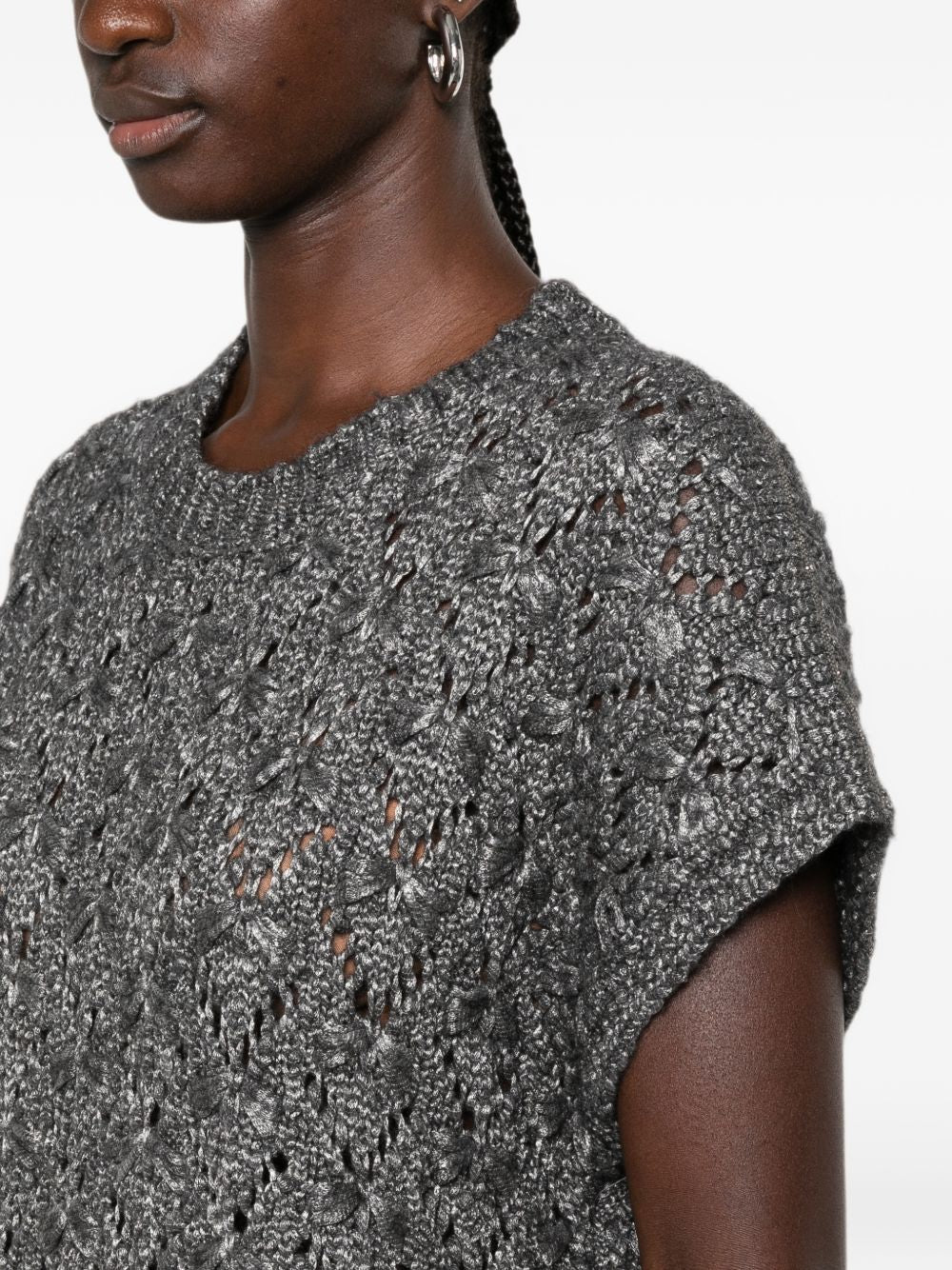 open-knit short-sleeve sweater MAD216F101 M3158070 FABIANA FILIPPI