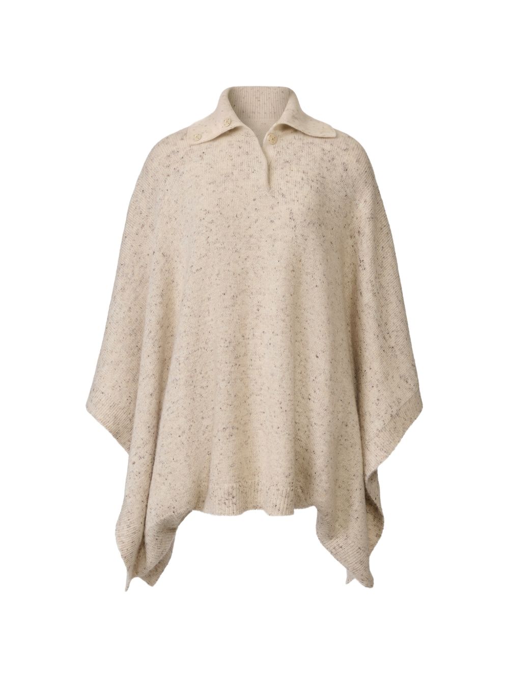 Flecked-knit button-collar cape SAD216A895M258 0167 FABIANA FILIPPI