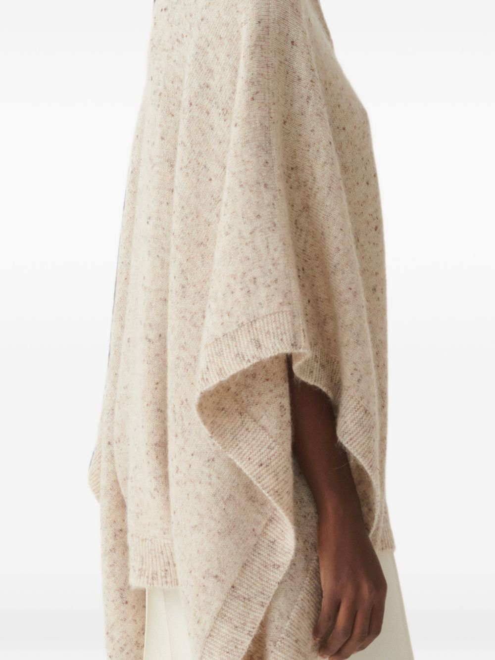 Flecked-knit button-collar cape SAD216A895M258 0167 FABIANA FILIPPI