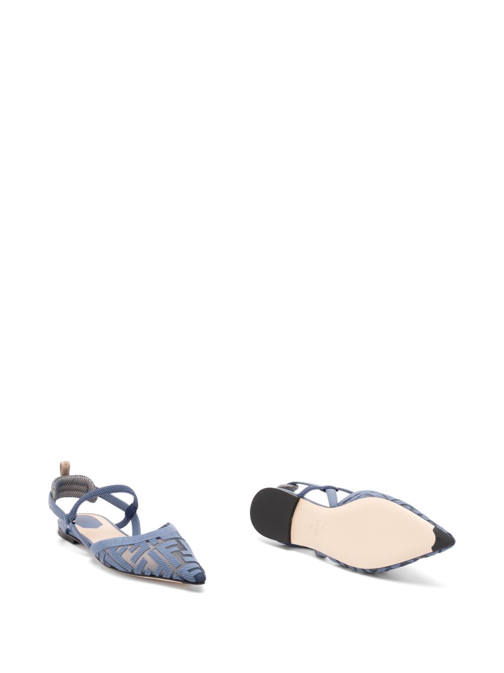 Colibrì Lite mesh flat slingbacks with FF embroidery 8J8559 AY0MF1XHP FENDI