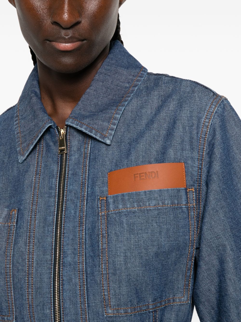 Fendi chambray dress FLD576 AW8HF0QB0 FENDI