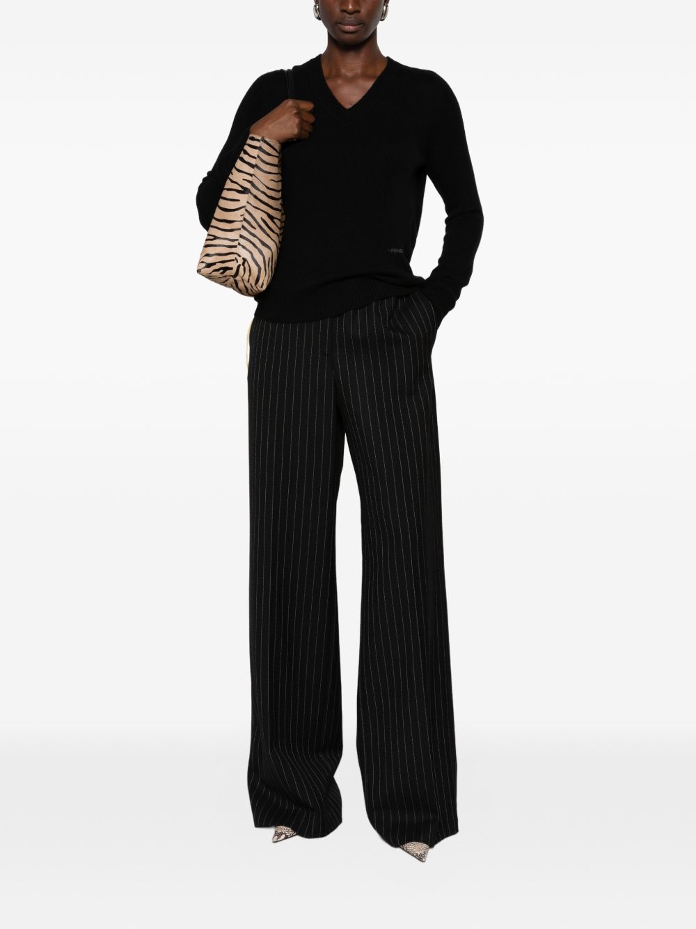 Women's cashmere sweater FZXF65 B1IBF0QA1 FENDI