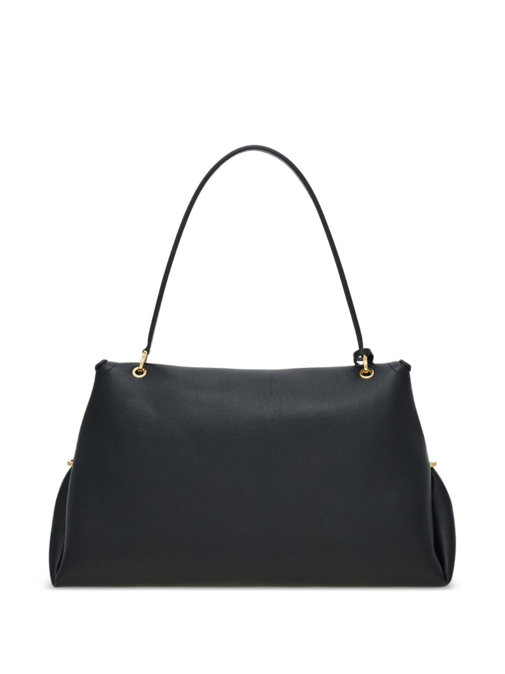 GANCINI pebbled-leather shoulder bag 21A866 SH L 796250NERO FERRAGAMO