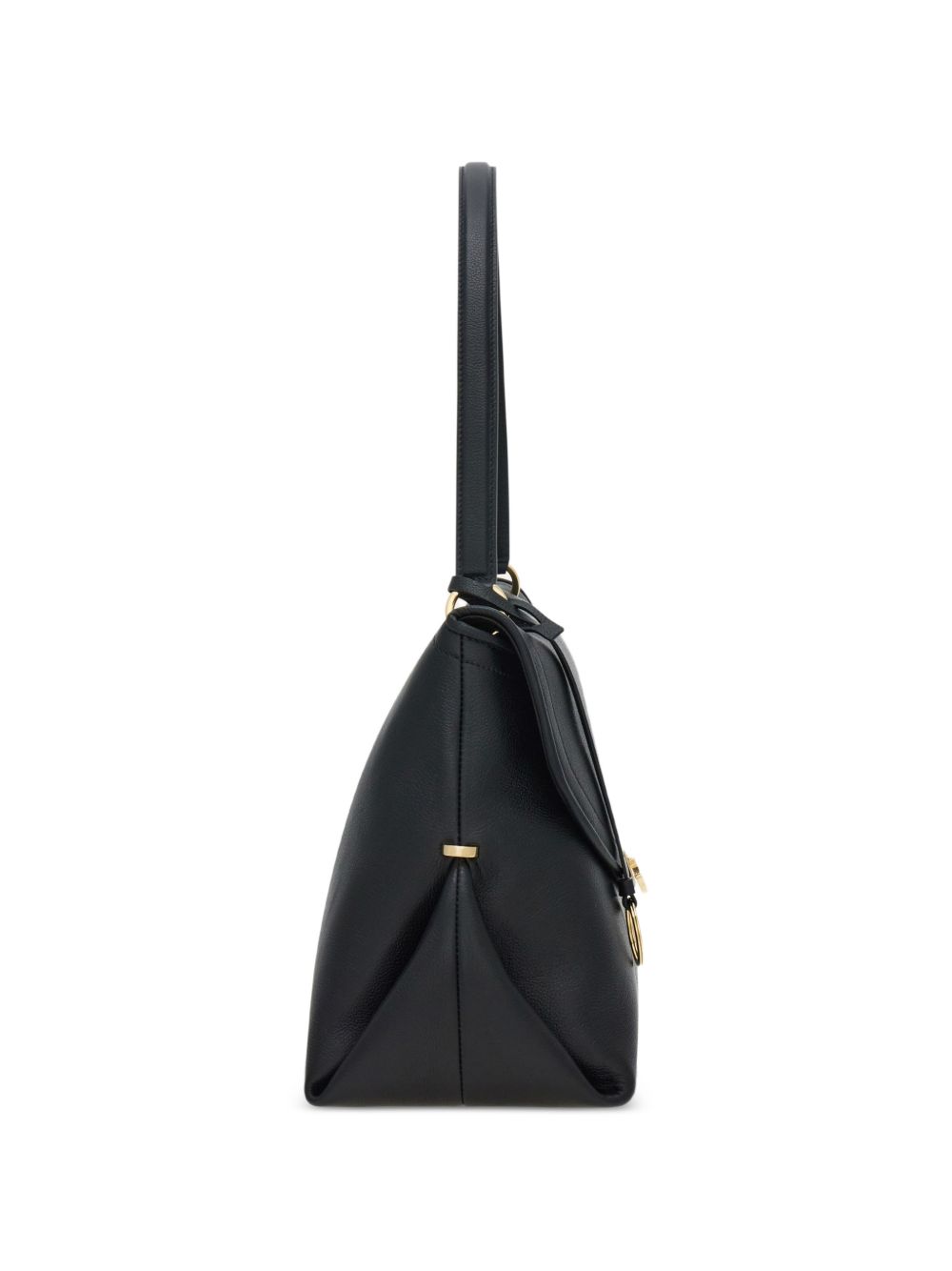 GANCINI pebbled-leather shoulder bag 21A866 SH L 796250NERO FERRAGAMO