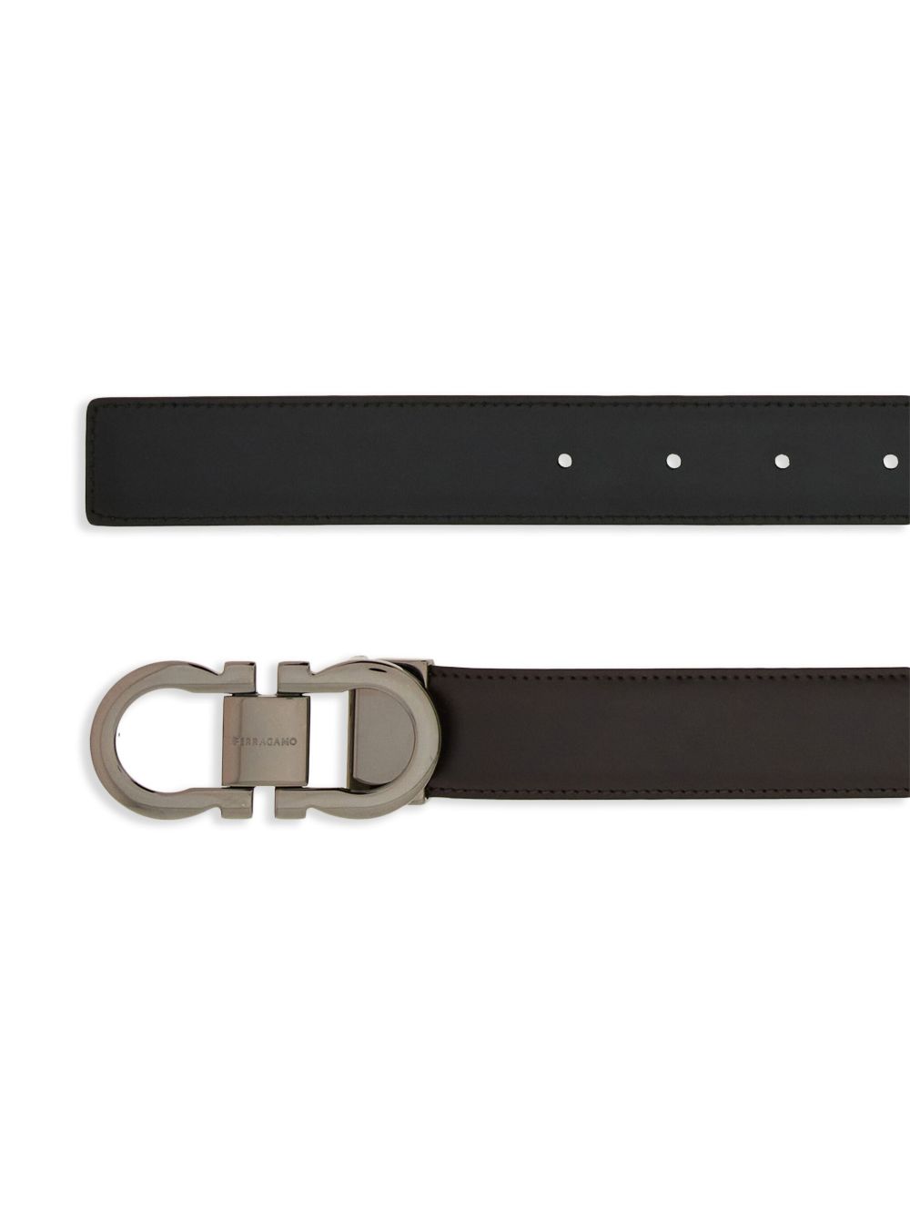 Adjustable GANCINI belt 670326DOUBLE/ADJUS 770943HICKORY FERRAGAMO