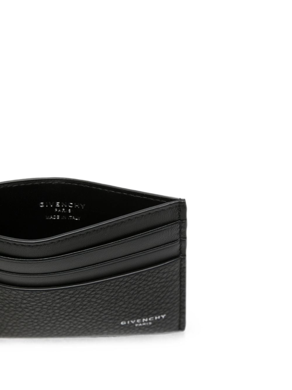 logo-print grained leather card holder BK60GSK213 001 GIVENCHY