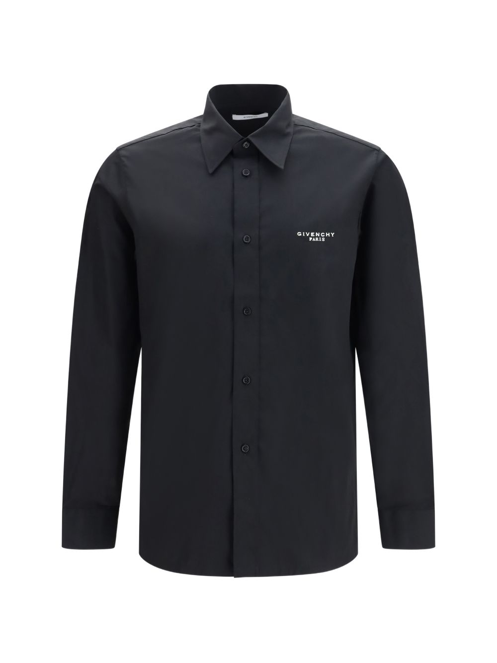 Shirt in poplin with Givenchy Paris embroidery<BR/> BM616M165R 001 GIVENCHY