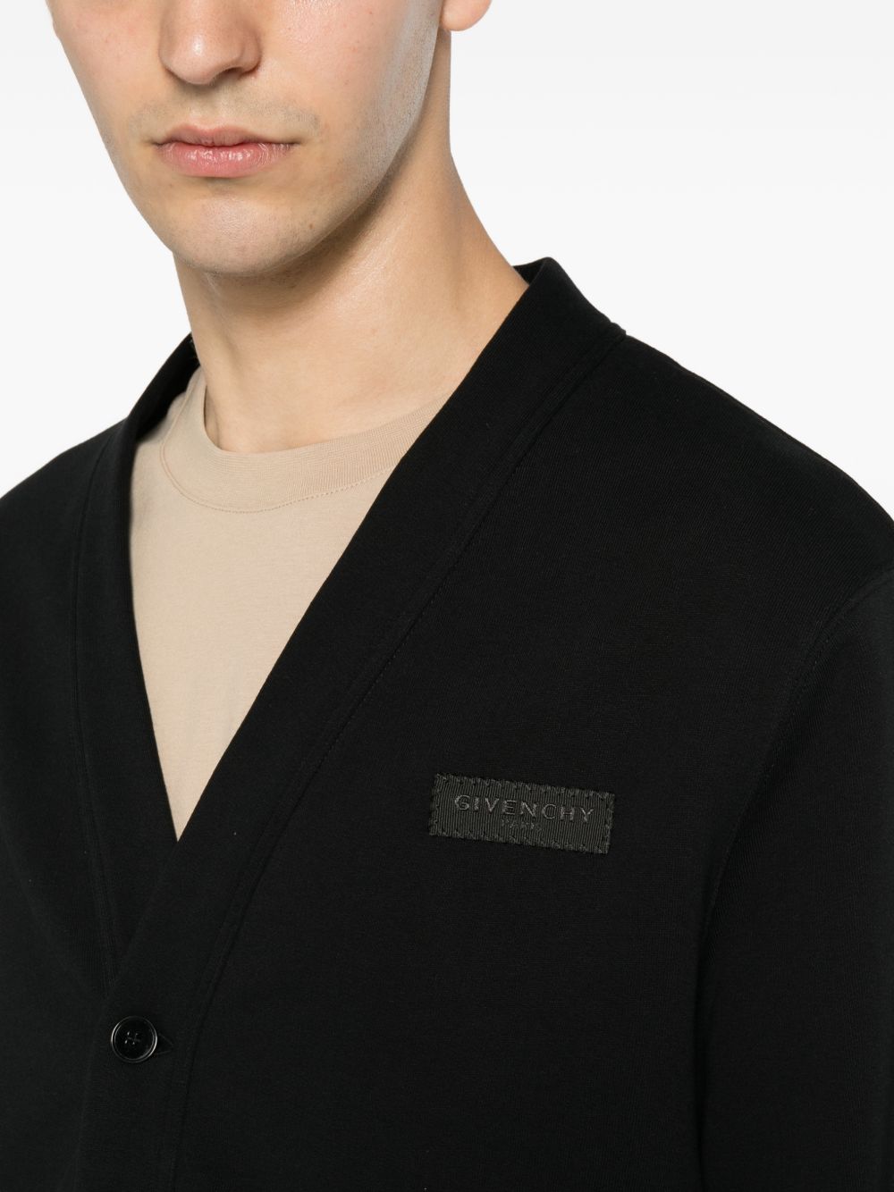Cardigan in cotton with Givenchy Paris gros grain BMK00W3YSK 001 GIVENCHY