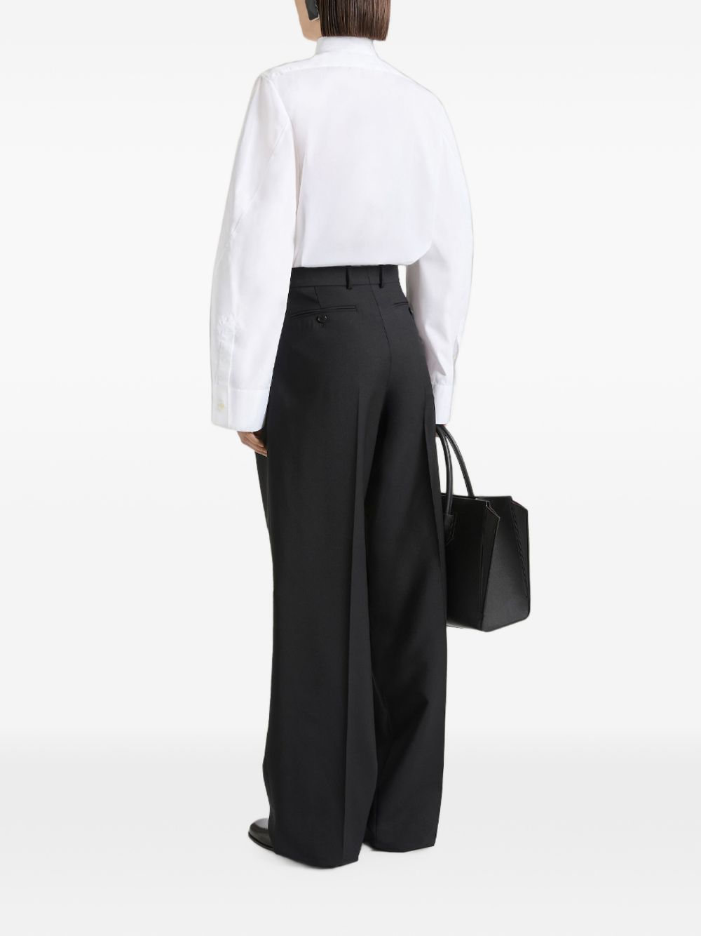 Cocoon shirt in poplin with bow BW61MG165R 100 GIVENCHY