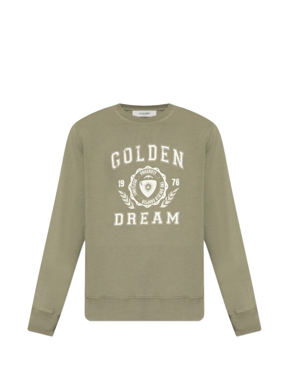Logo-print distressed-effect sweatshirt GMP01223 P00263436109 GOLDEN GOOSE