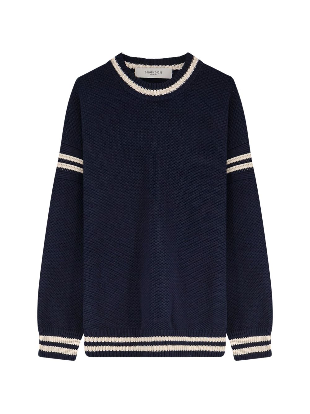 Boxy sweater with embroidery GMP02863 P00267250486 GOLDEN GOOSE