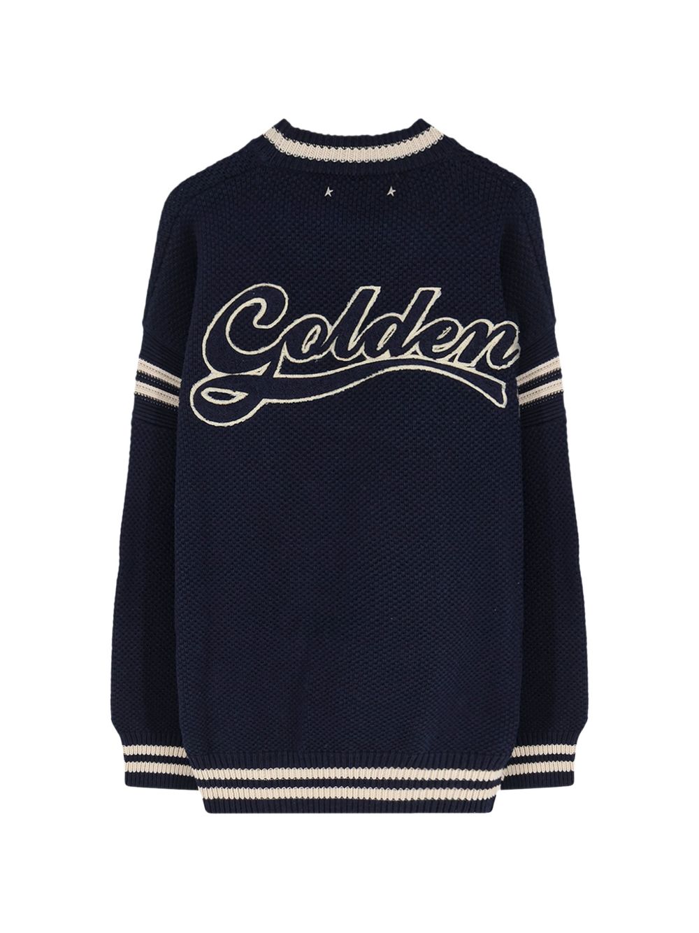Boxy sweater with embroidery GMP02863 P00267250486 GOLDEN GOOSE