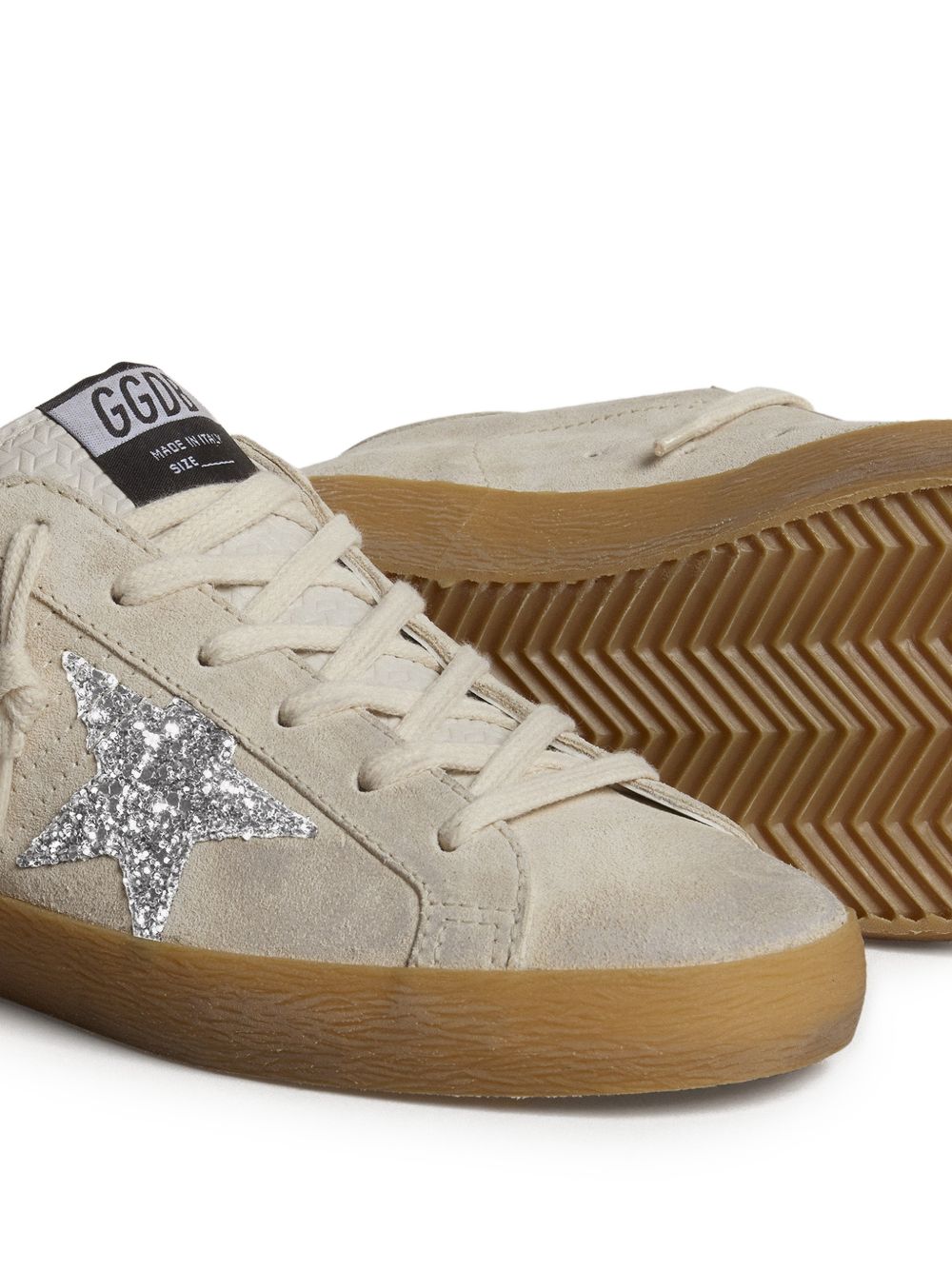 Super-Star with silver glitter star and leather heel tab GWF00101 F00720215751 GOLDEN GOOSE